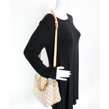 Speedy 25 Bandouliere Damier Azur