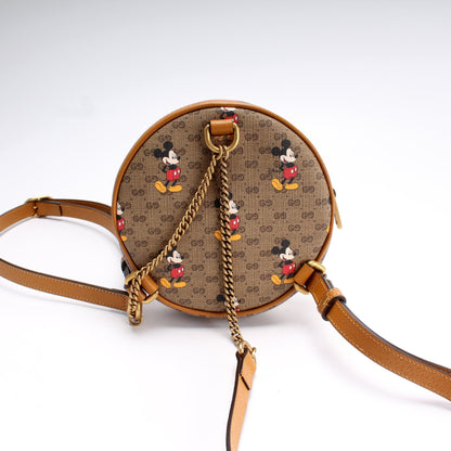 603730 Gucci X Disney GG Supreme Mickey Mini Round Backpack