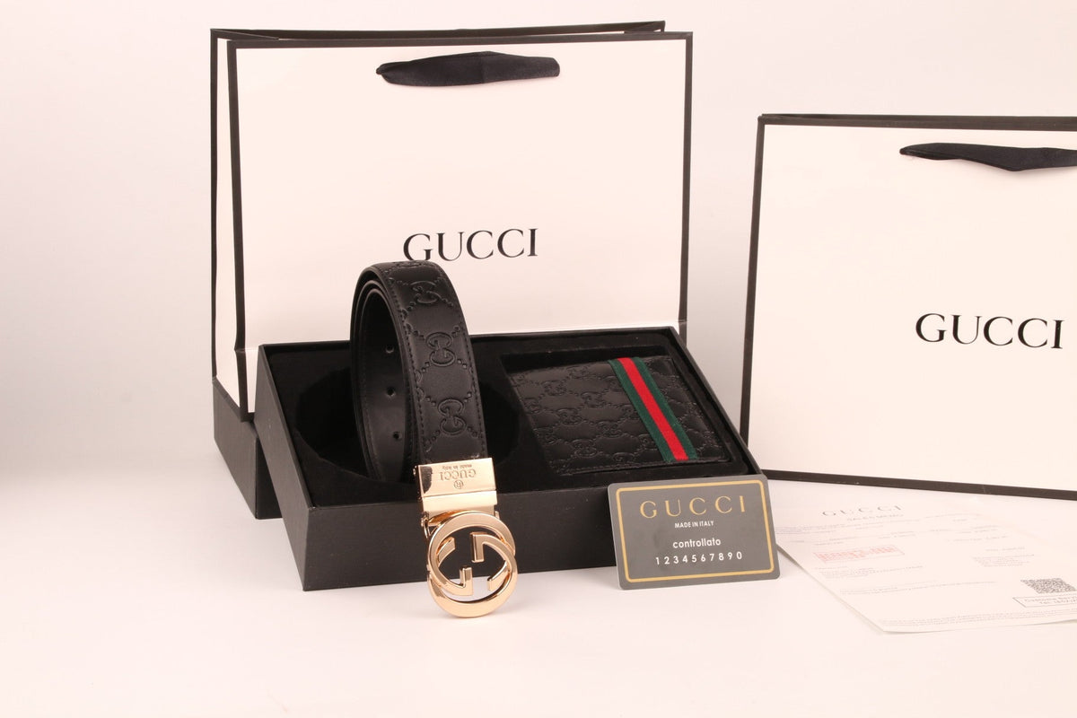 Gucci Belt and Wallet Set