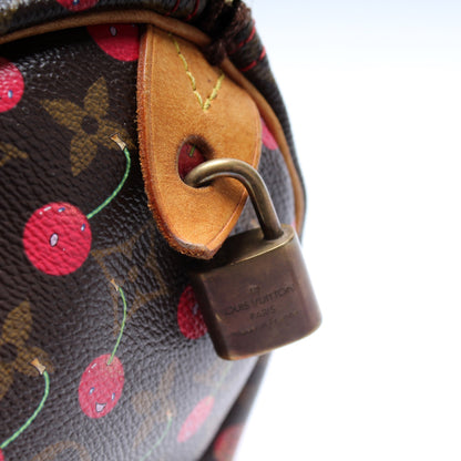 Speedy 25 Cerises Monogram