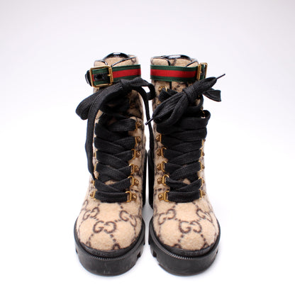 Gucci Wool Sylvie Combat Boots Size 36