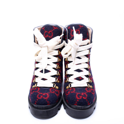 Gucci Wool Sylvie Combat Boots Size 36