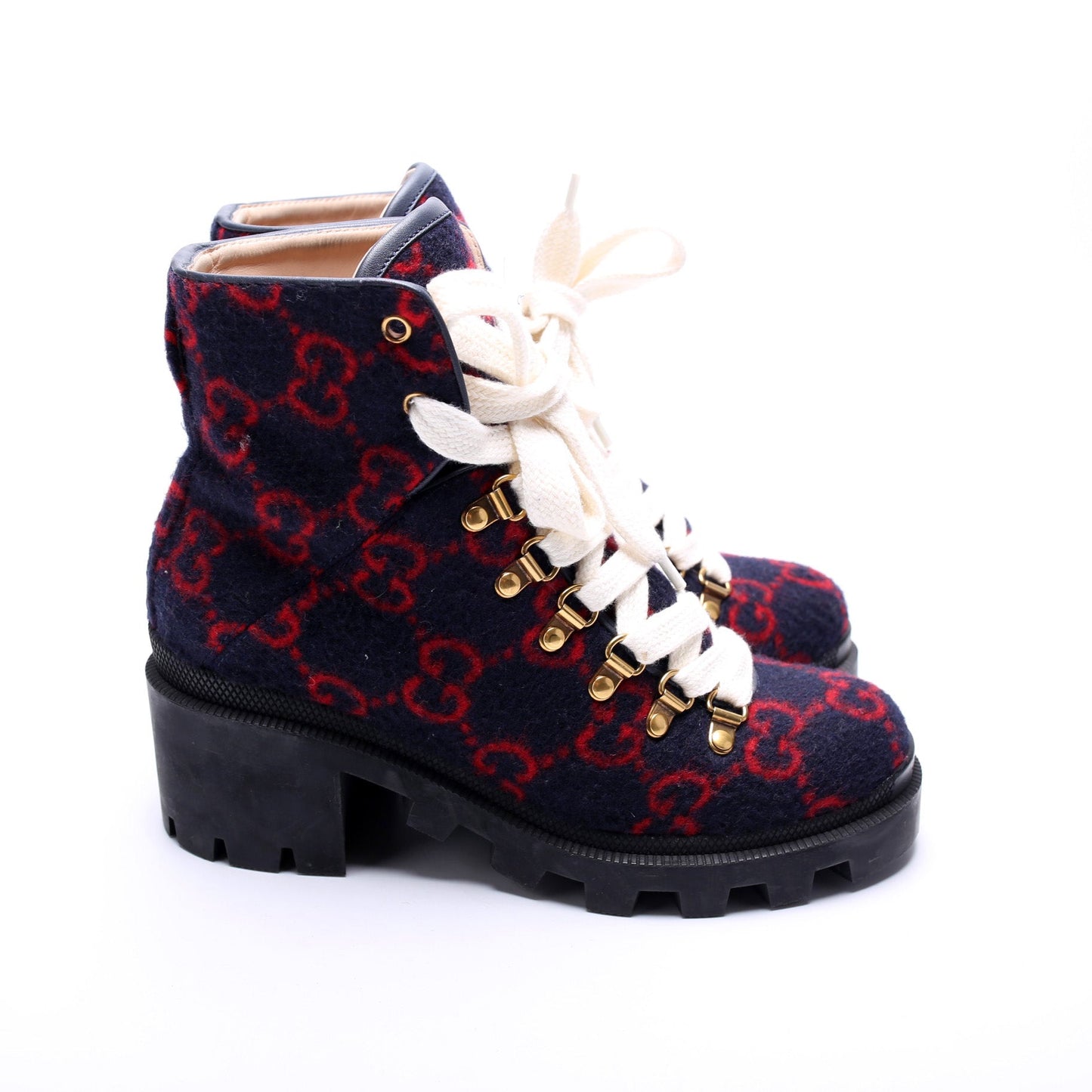 Gucci Wool Sylvie Combat Boots Size 36