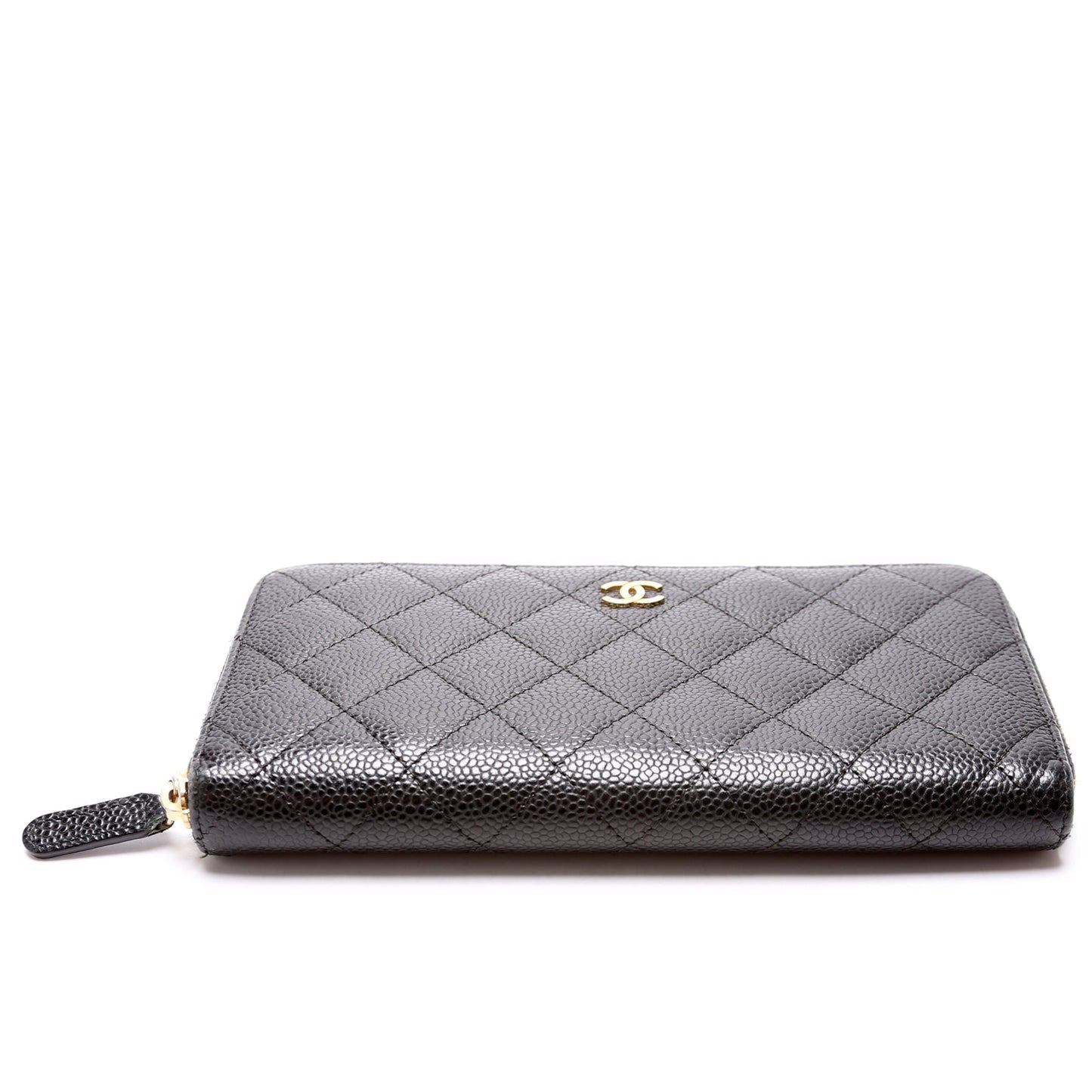 Chanel CC Caviar Small Zip Around Wallet