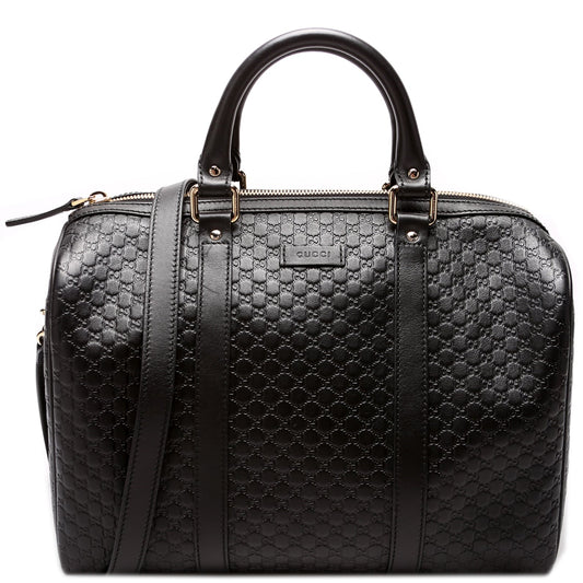 449646 Boston With Strap Micro Guccissima