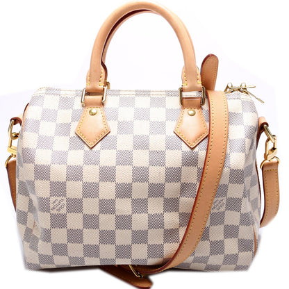 Speedy 25 Bandouliere Damier Azur