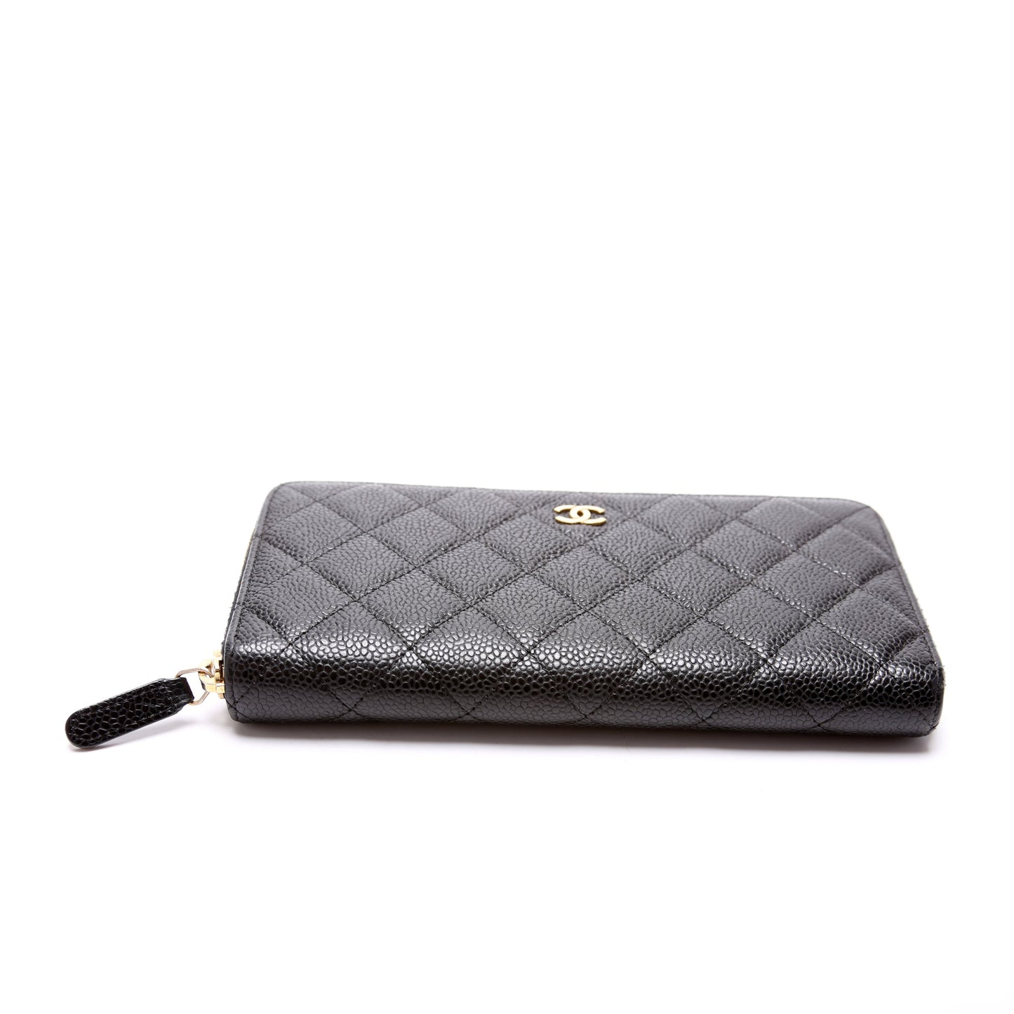 Chanel CC Caviar Small Zip Around Wallet