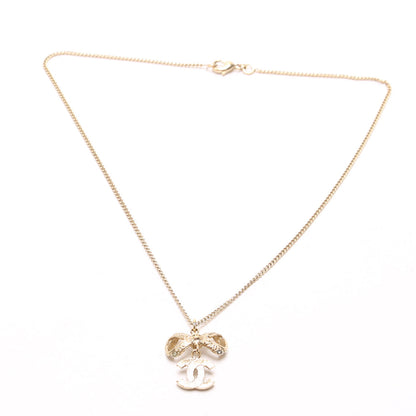 CC Bow Rhinestone Pendant