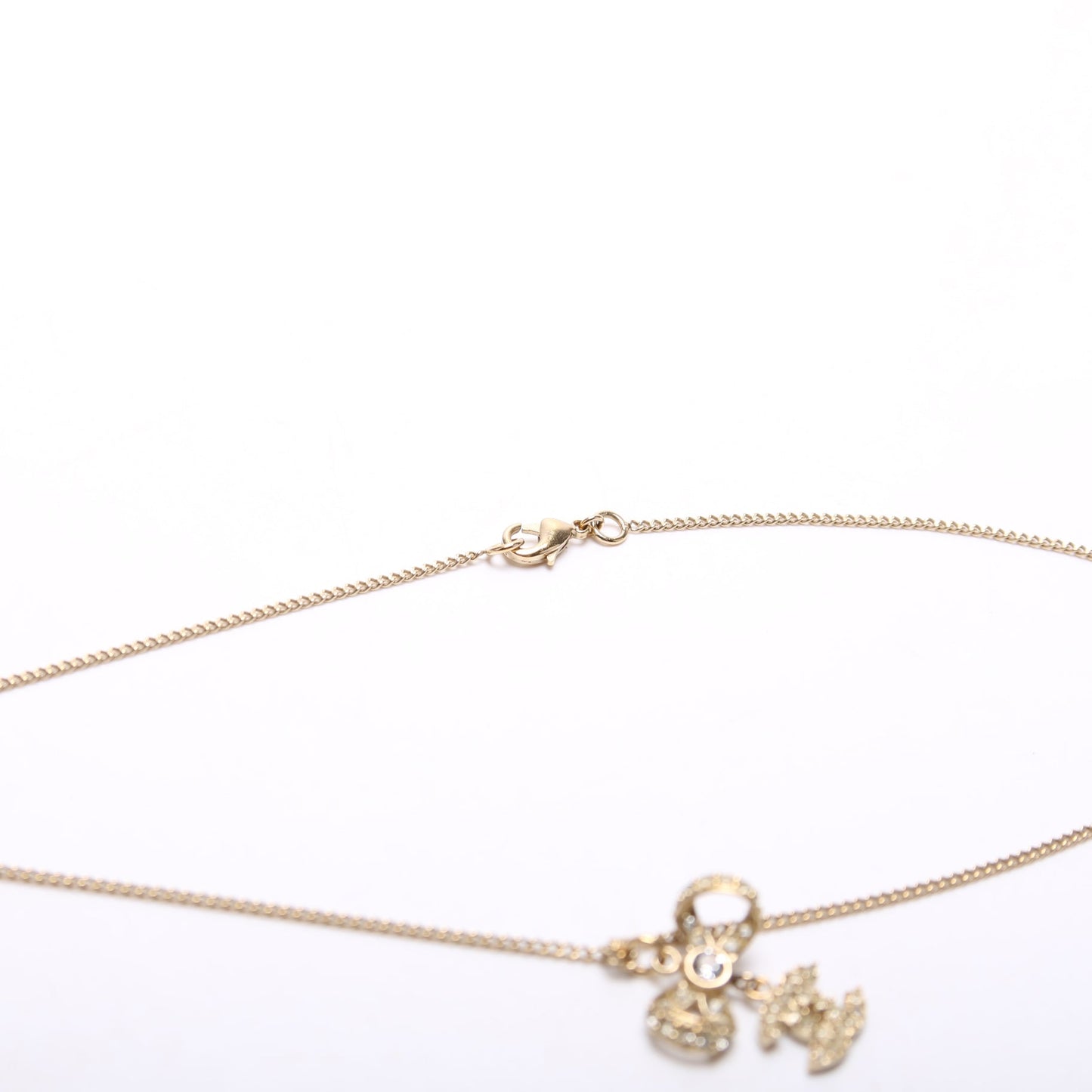 CC Bow Rhinestone Pendant