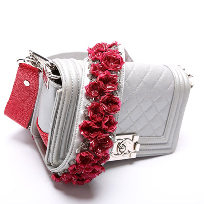Chanel Boy flap small Lambskin Flower Strap 16M