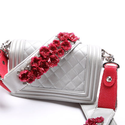 Chanel Boy flap small Lambskin Flower Strap 16M