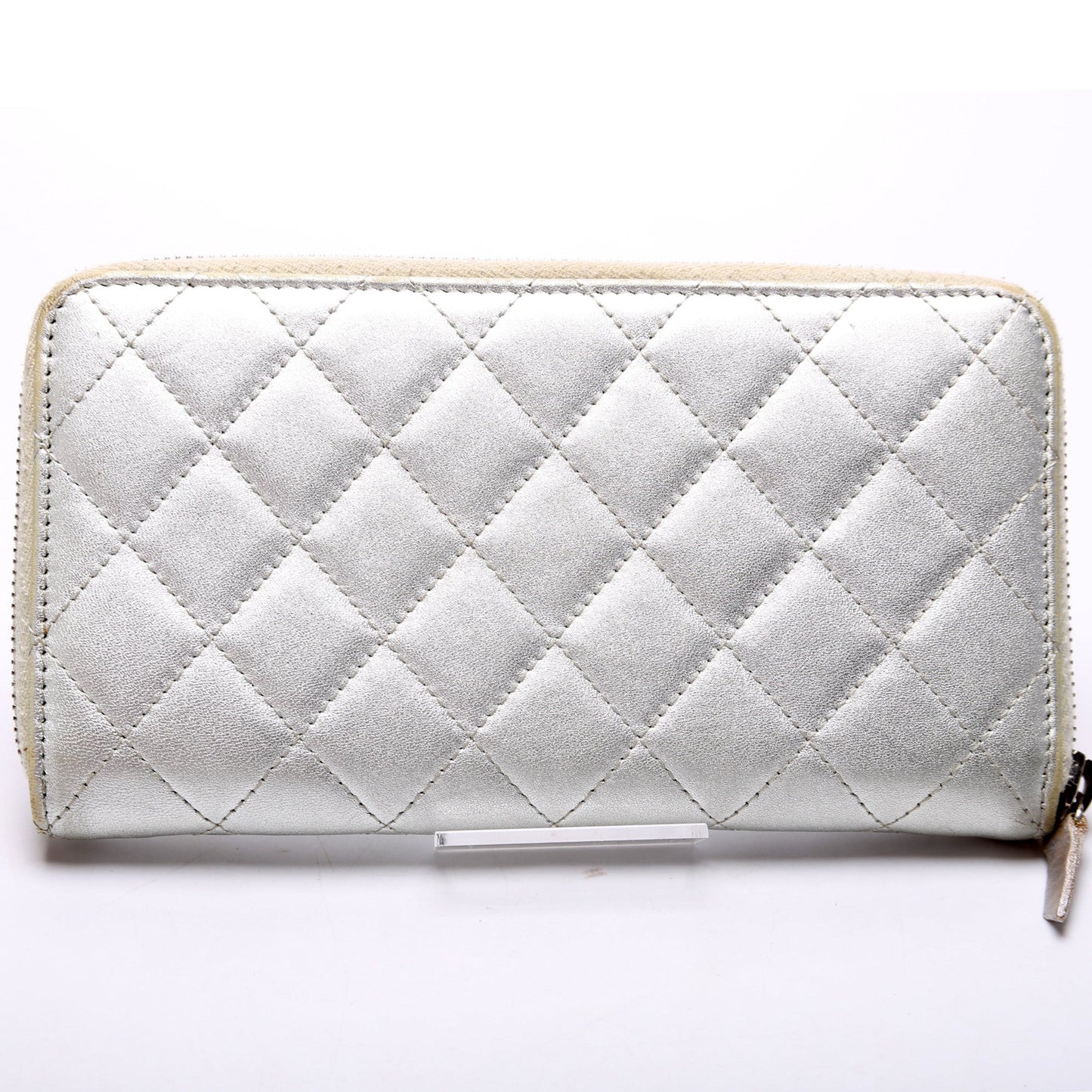 Chanel CC Quilted Zip Around Wallet