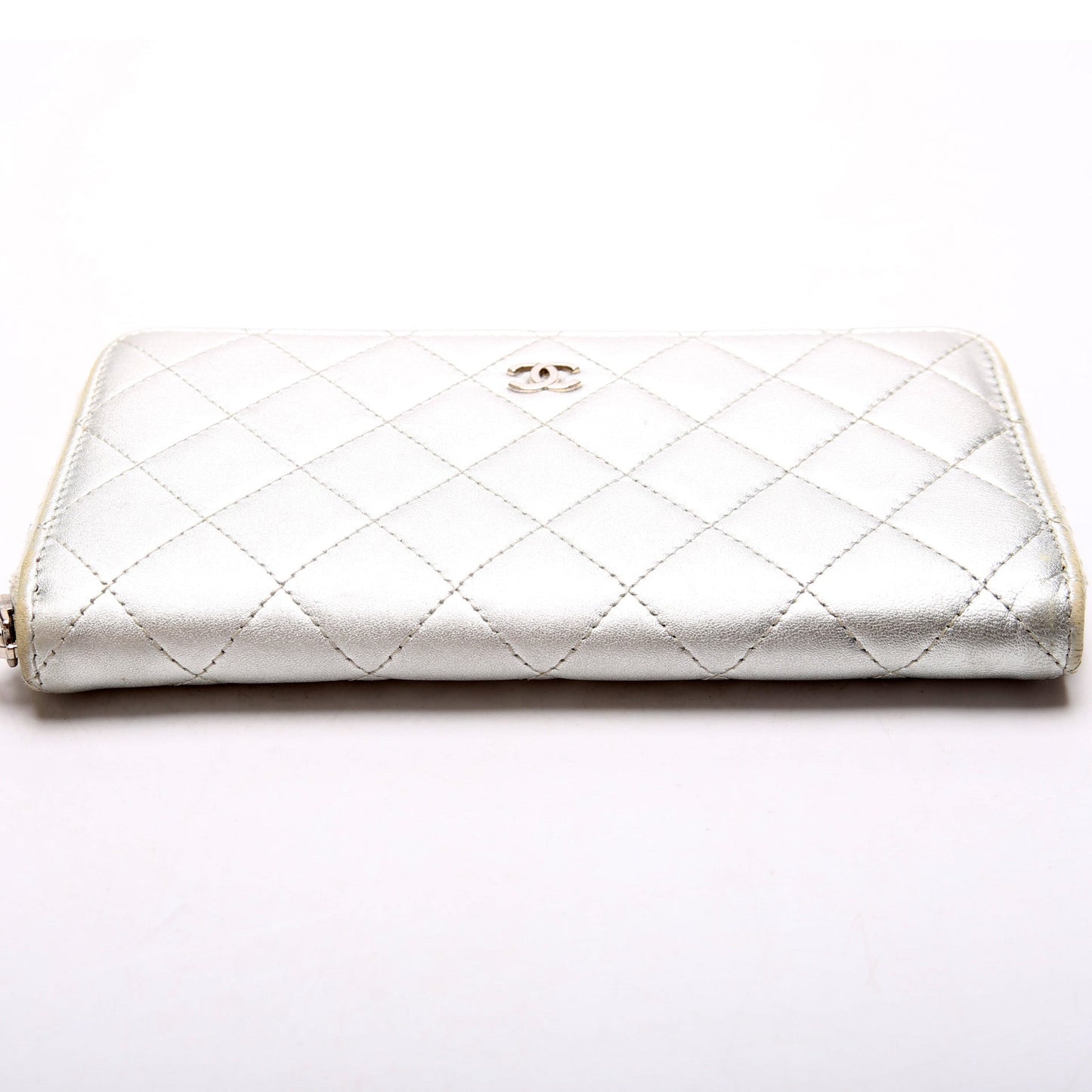 Chanel CC Quilted Zip Around Wallet