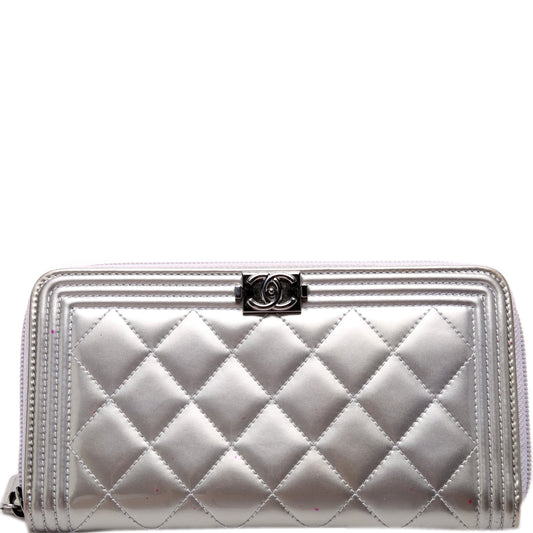 Chanel Boy Zip Around Wallet