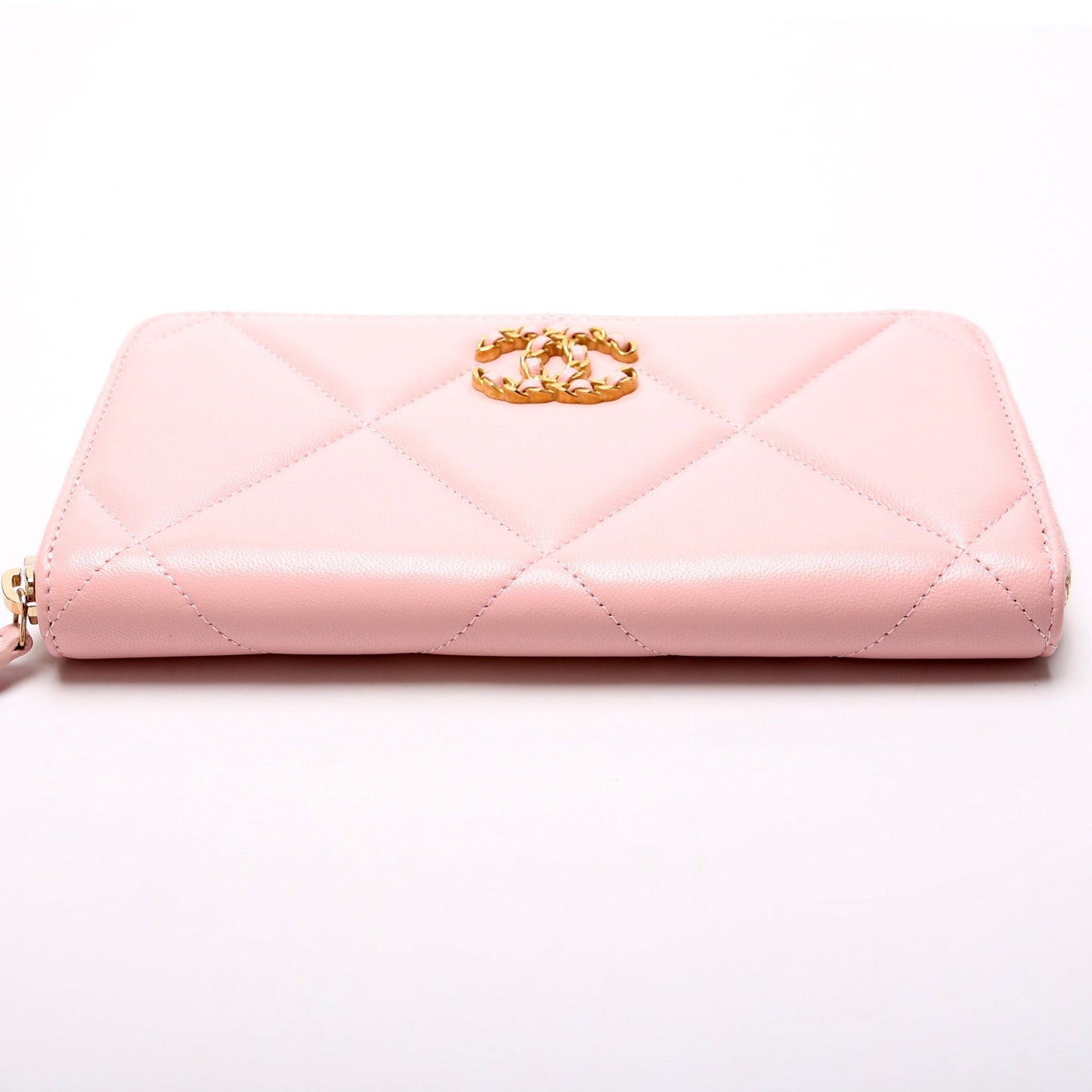 Chanel 19 Quilted Goatskin Long Zip Around Wallet