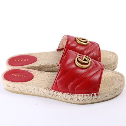 Gucci Marmont Espadrille Slides Size 39