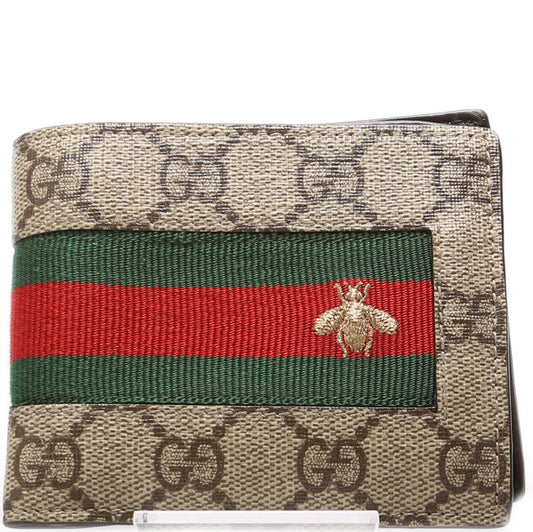 Gucci Supreme Web Bee Wallet 408827