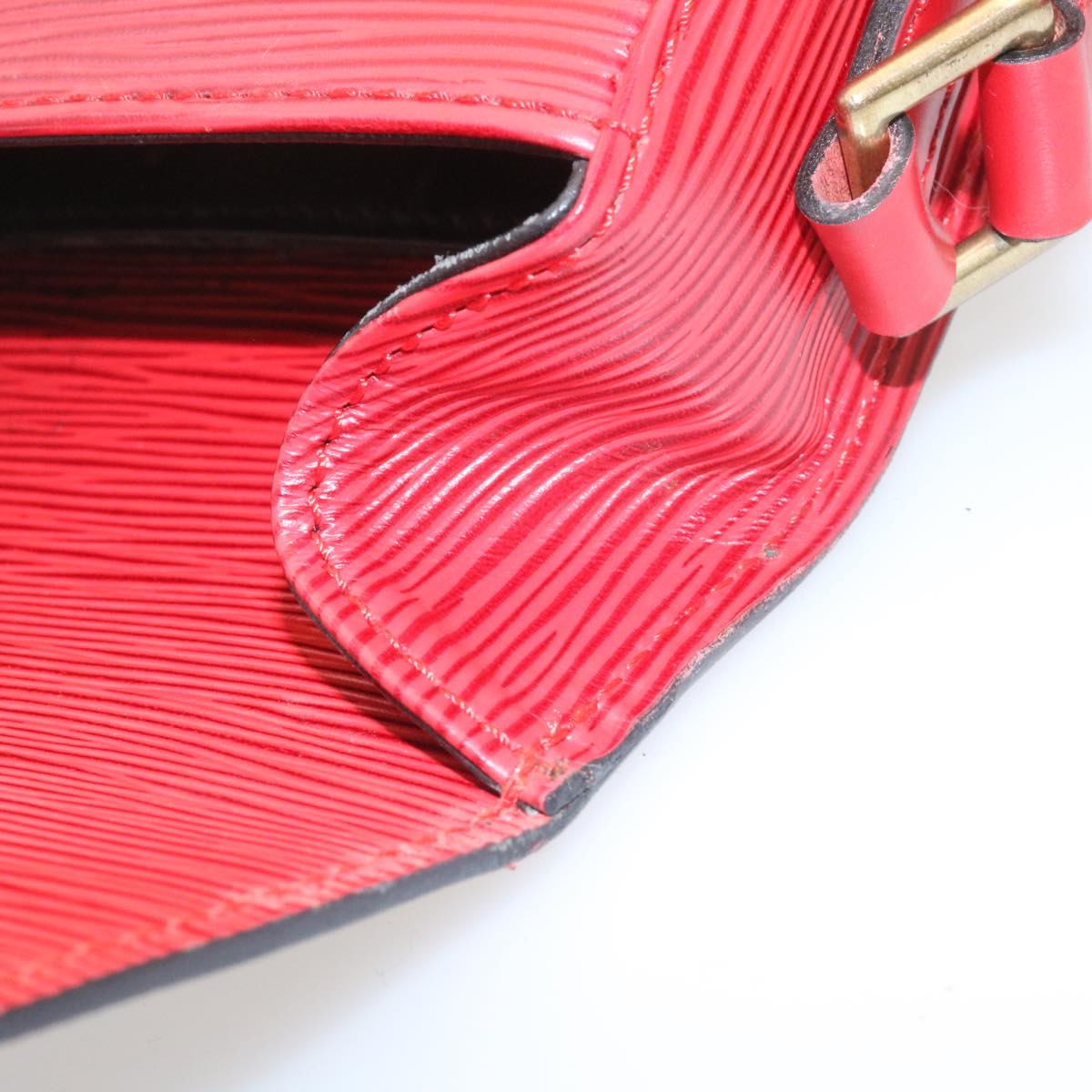 Louis Vuitton Red Leather Saint Cloud shoulder bag