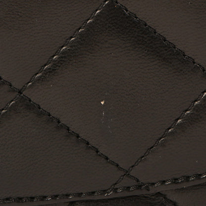 CHANEL Around 1992 Made Paris Limited Design Flap Chain Bag Black