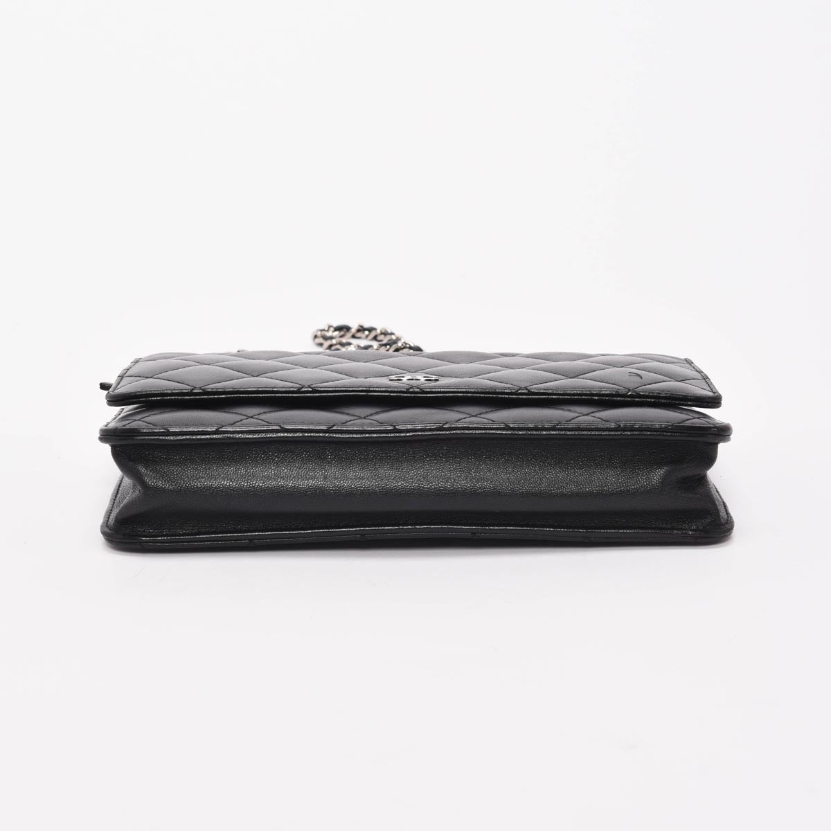 Chanel Black Quilted Lambskin Classic Wallet on Chain