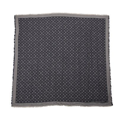 Louis Vuitton Denim Monogram Classic Fringed Shawl