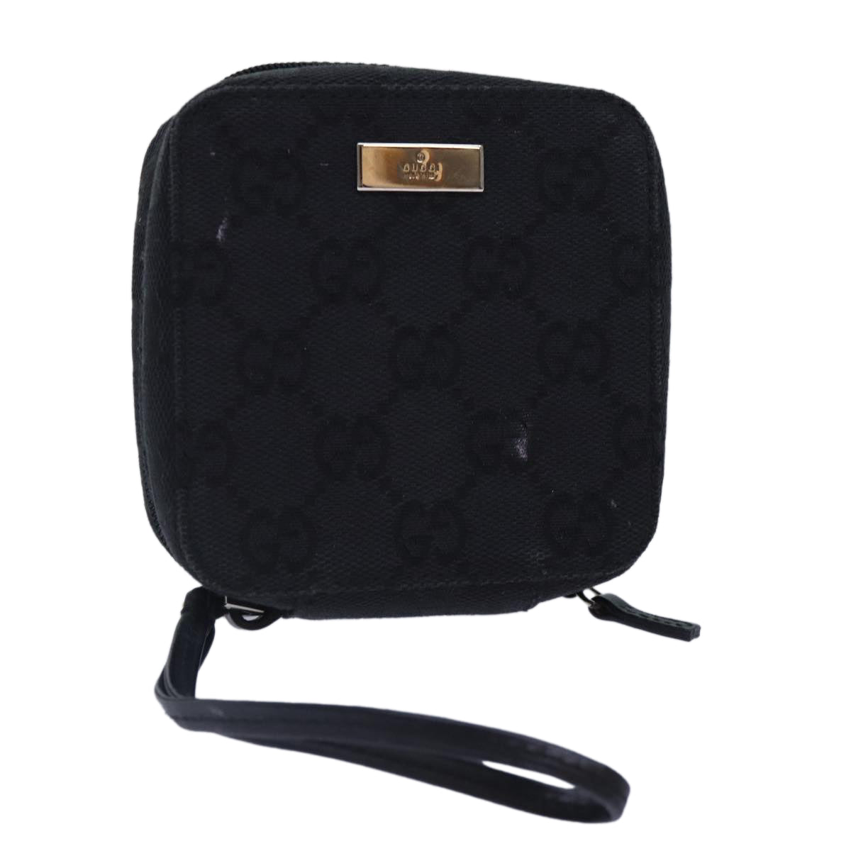 Gucci Gg Canvas Black Canvas Clutch Bag
