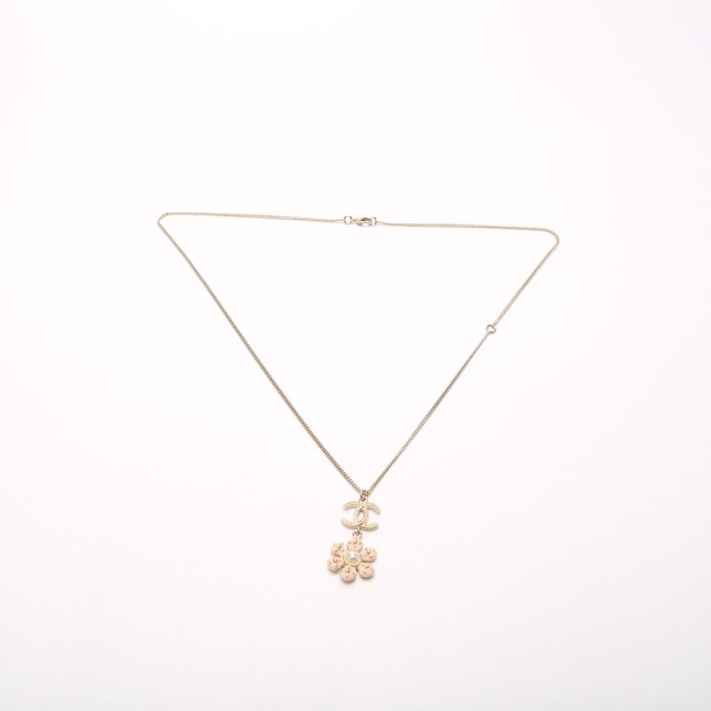 CC Flower Drop Pendant Necklace