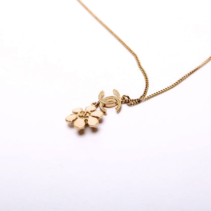 CC Flower Drop Pendant Necklace