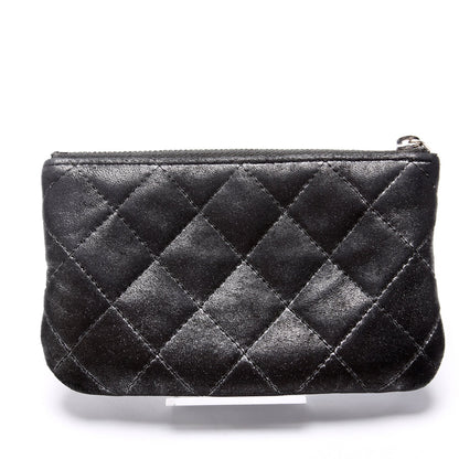 Classic Mini Pouch Star Embroidered Quilted Lambskin 24M