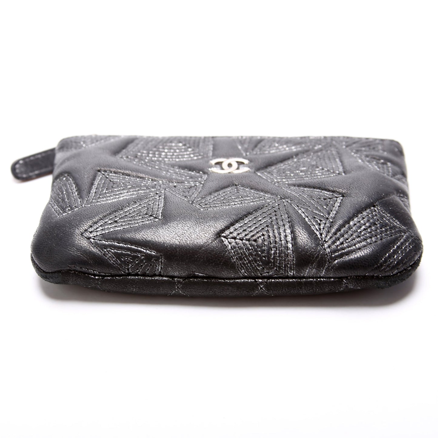 Classic Mini Pouch Star Embroidered Quilted Lambskin 24M