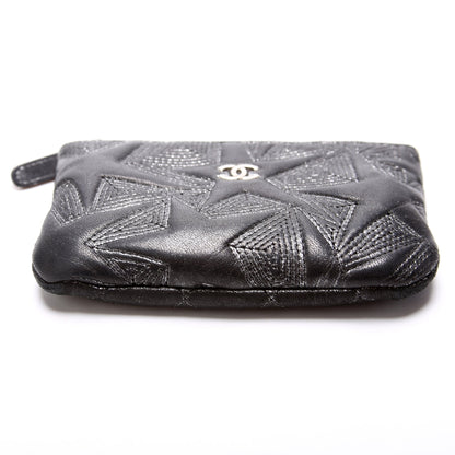 Classic Mini Pouch Star Embroidered Quilted Lambskin 24M