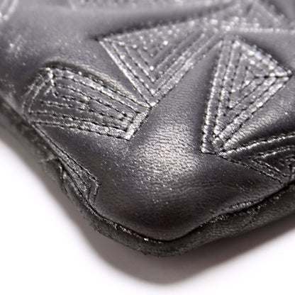 Classic Mini Pouch Star Embroidered Quilted Lambskin 24M