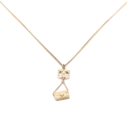 CC Flap Bag Pendant Necklace
