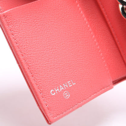 Chanel CC Compact Caviar Trifold Wallet