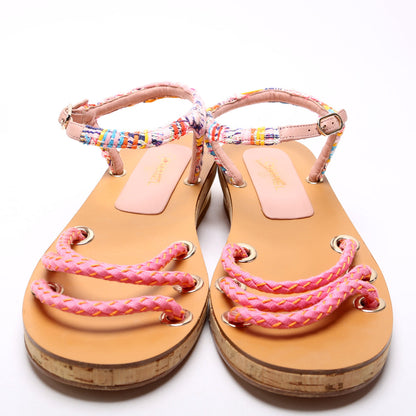 Tweed Cord Cork Sandals Size 40