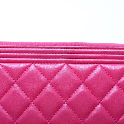 Boy Zipped Pouch Quilted Lambskin