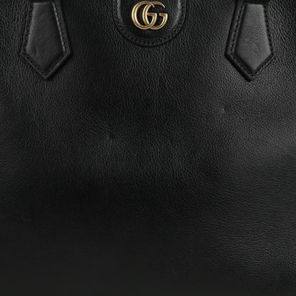 Gucci Medium Black Leather Diana Tote and Shoulder Bag 655658 65274935