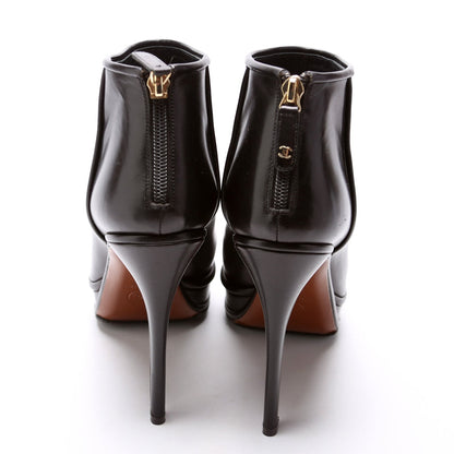 Cap Toe Leather Booties Size 40