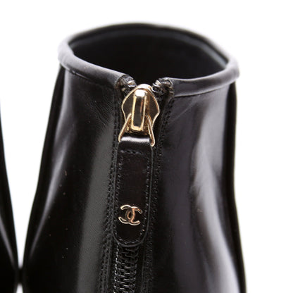 Cap Toe Leather Booties Size 40