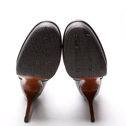 Cap Toe Leather Booties Size 40