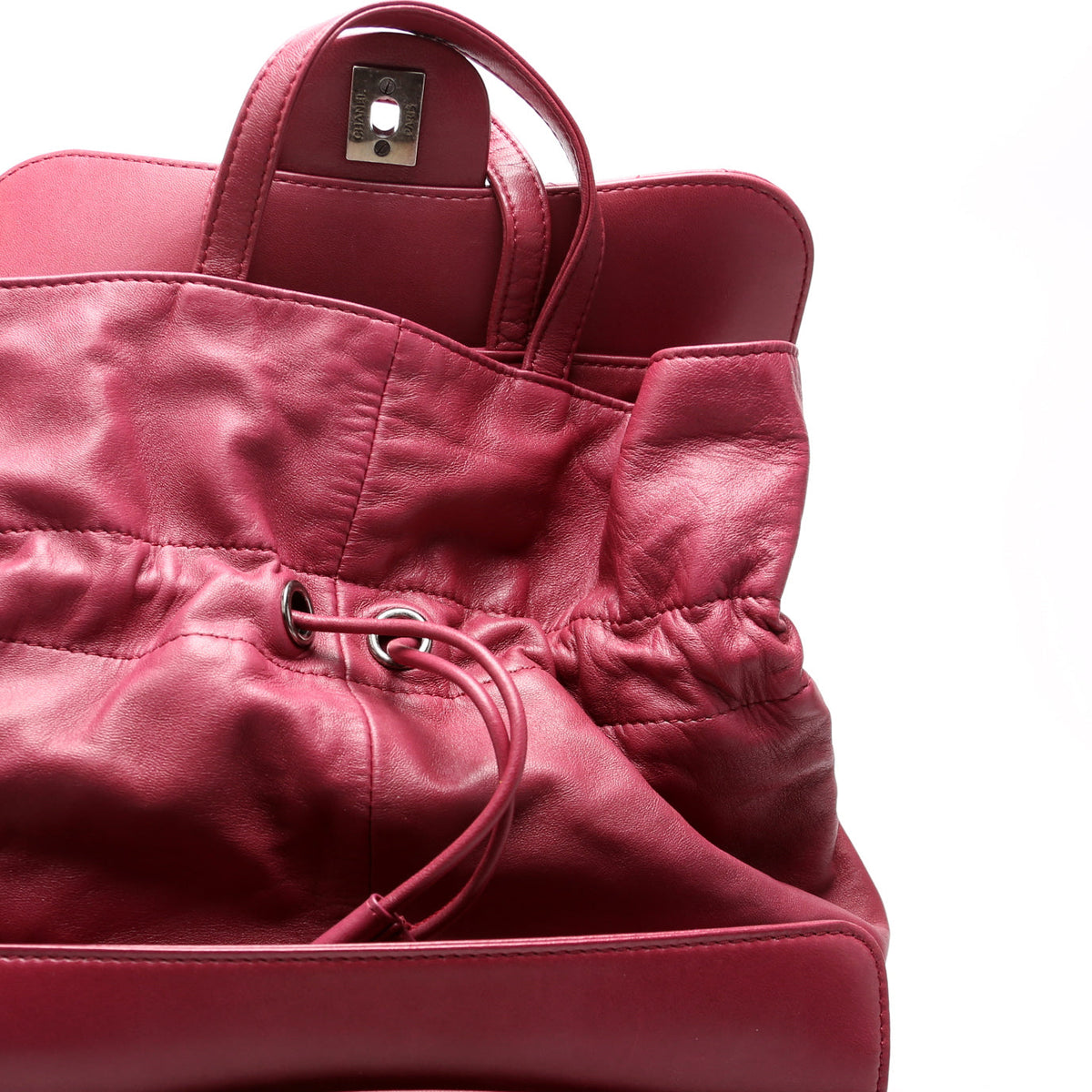 Drawstring Shopping Bag Lambskin