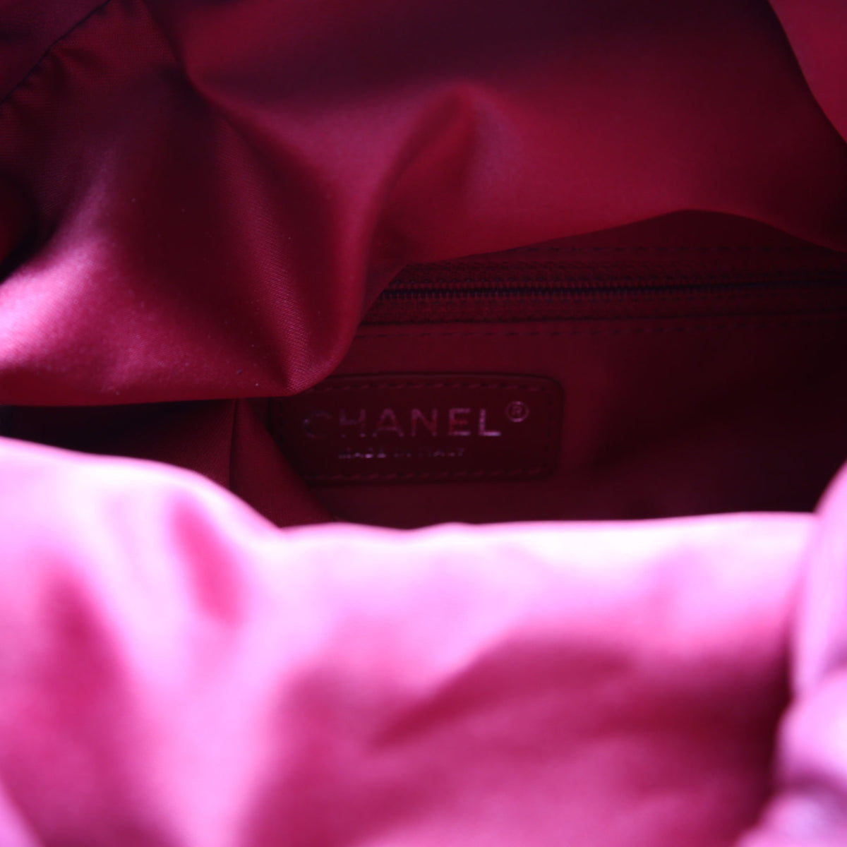 Drawstring Shopping Bag Lambskin