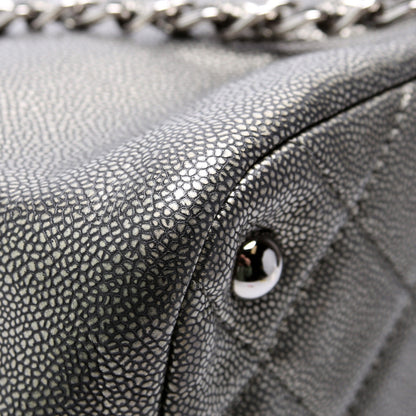 Soft CC TImeless Tote Caviar 14M Black