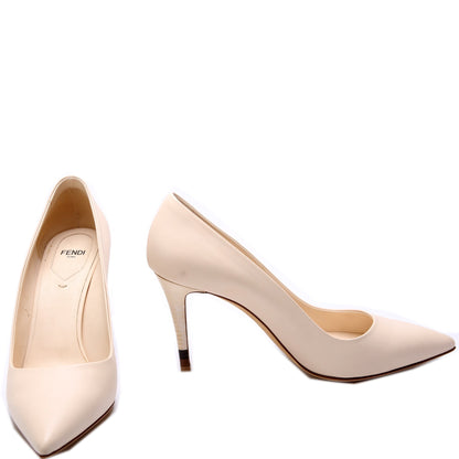 Leather Pointed Toe Pumps Size 39.5