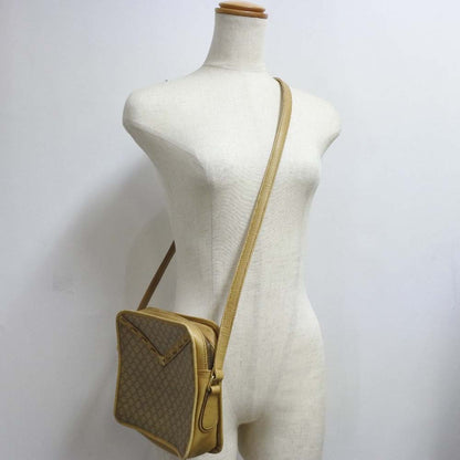 CELINE Shoulder Bag PVC Brown Macadam Women Used