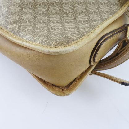 CELINE Shoulder Bag PVC Brown Macadam Women Used