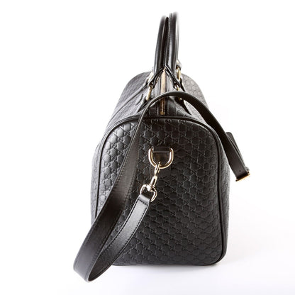 449646 Boston With Strap Micro Guccissima