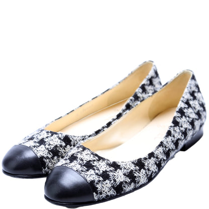 Chanel CC Tweed Ballet Flats Size 39