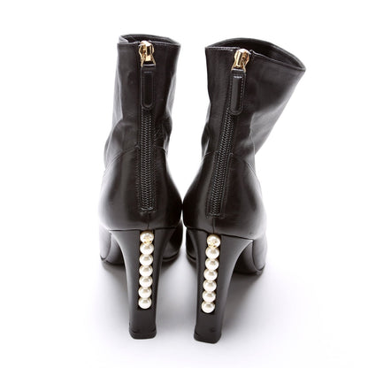 Open Toe Pearl Booties Size 39