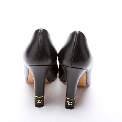 Cap Toe Leather Pumps Size 37